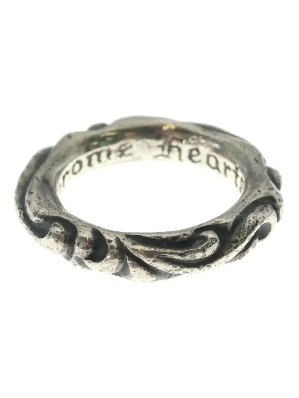 Chrome Hearts Scrl Band Scroll Ring Silver